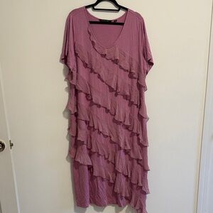 Colleen Lopez Ruffled Dress in Mauve